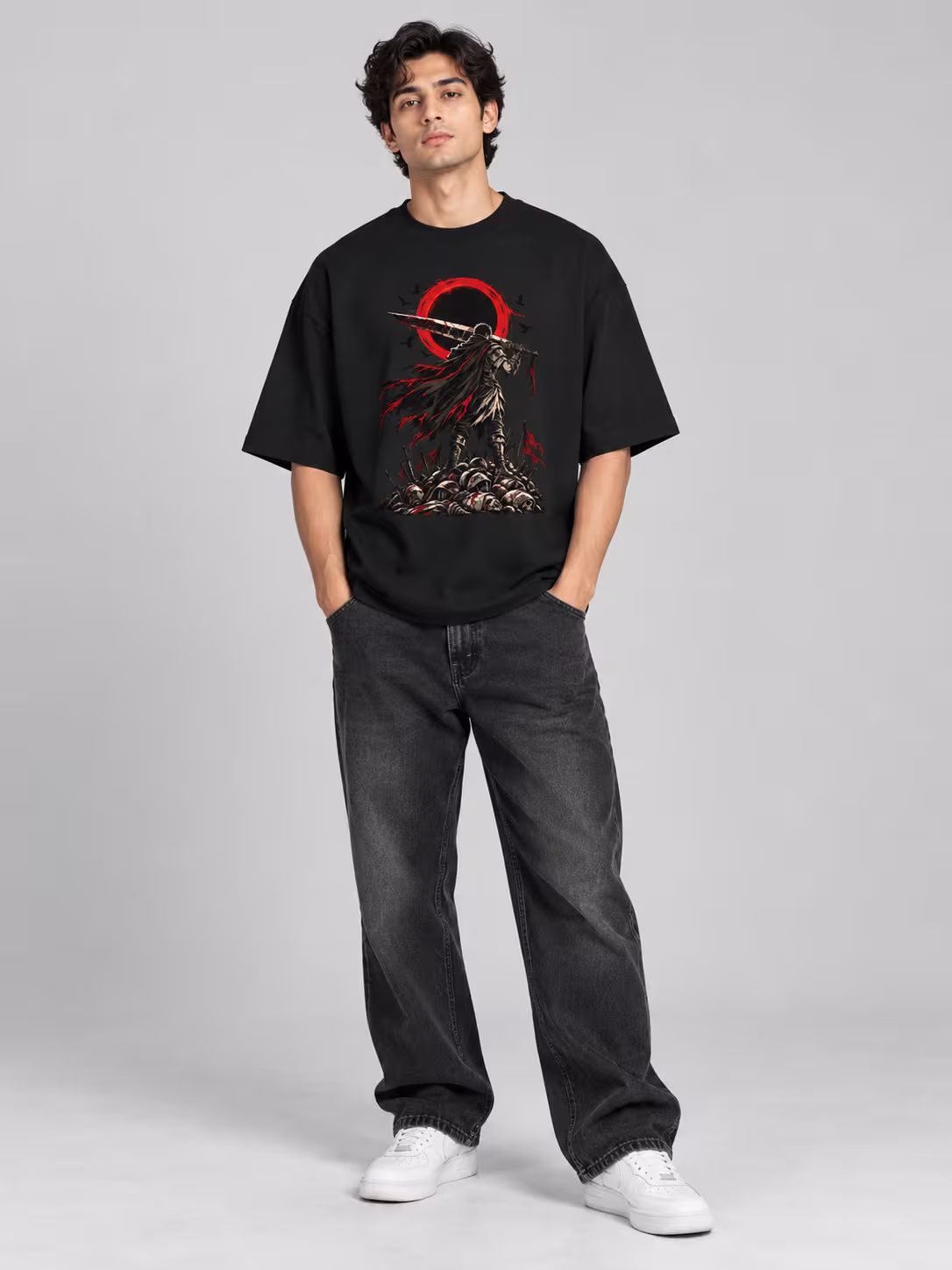 Black Eclipse Unisex Oversized T-Shirt