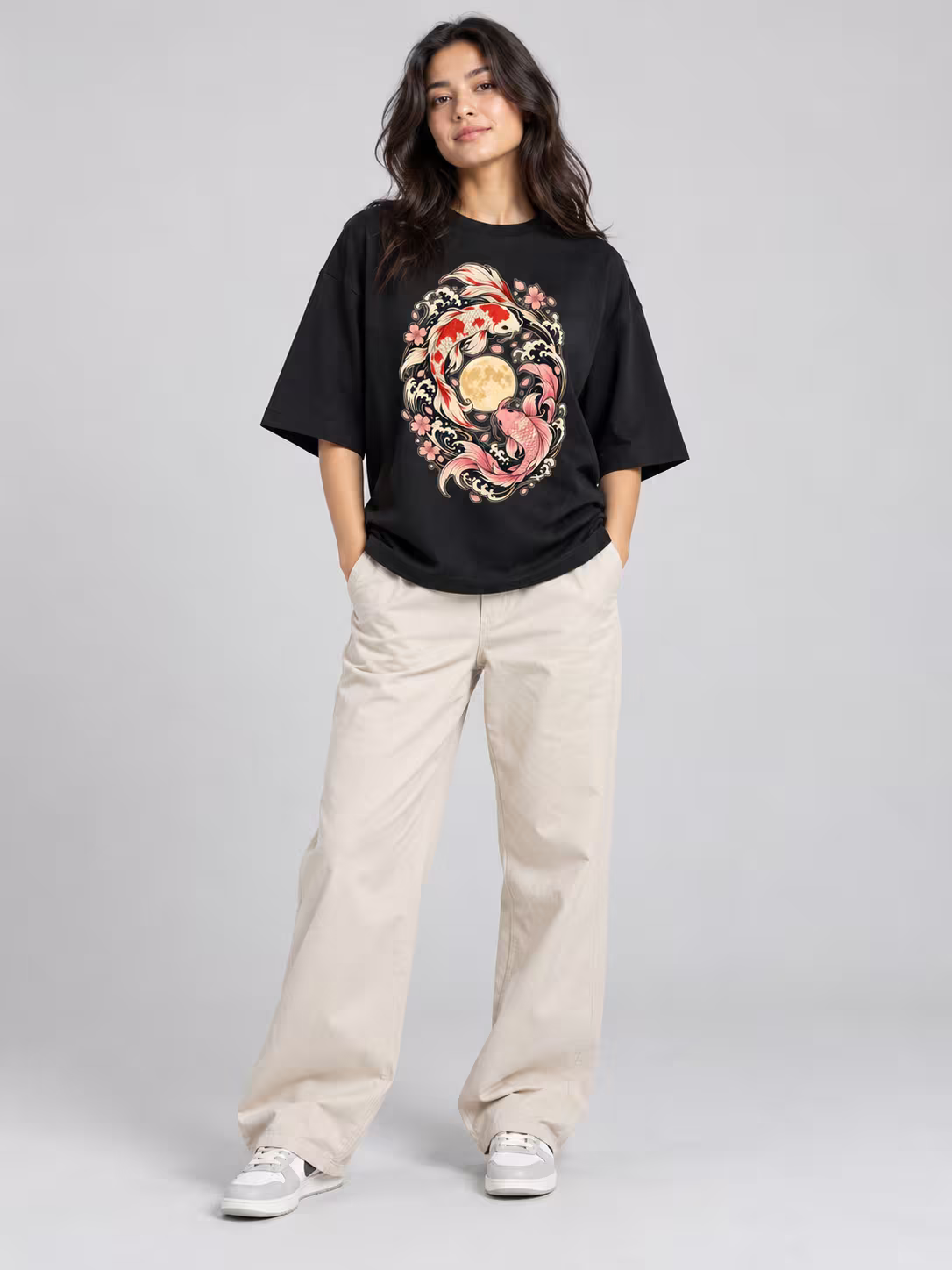 Koi Moon Unisex Oversized T-Shirt