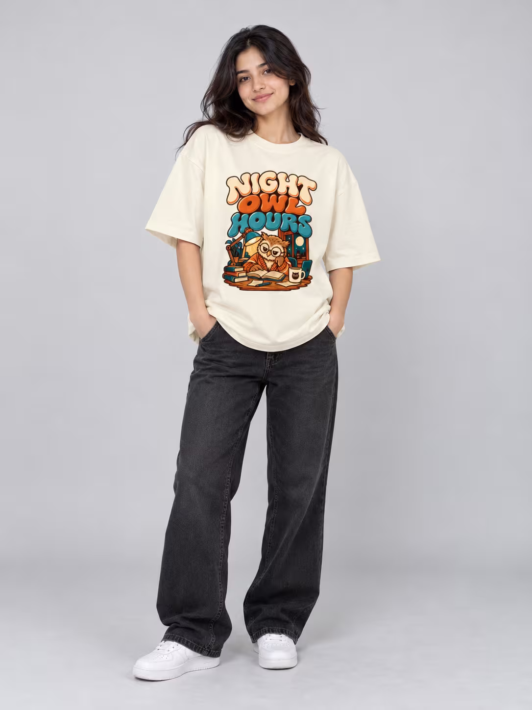 Night Owl Hours Unisex Oversized T-Shirt