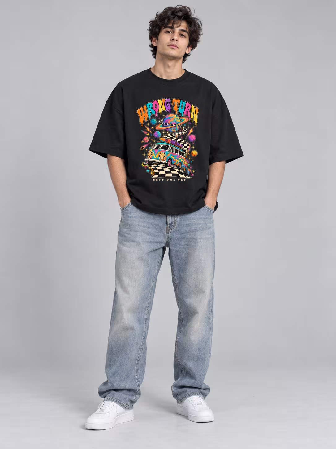 Wrong Turn Unisex Terry Oversized Tee