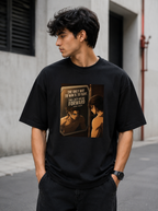 Eren Yeager oversized Attack on Titan anime T-shirt front print in black premium 240 GSM cotton