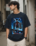Blue Isagi Yoichi Blue Lock oversized t-shirt featuring premium anime artwork on heavyweight 240 GSM cotton