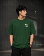 Roronoa Zoro One Piece oversized green t-shirt with chest logo - premium anime streetwear