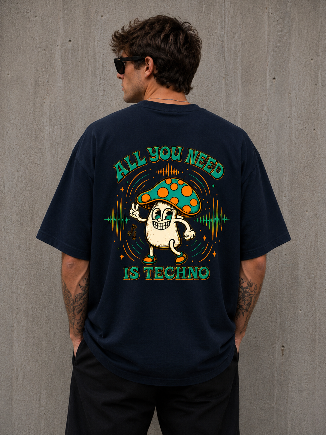 All You Need is Techno Oversized T-Shirt