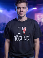 I Love Techno Unisex Oversized T-Shirt