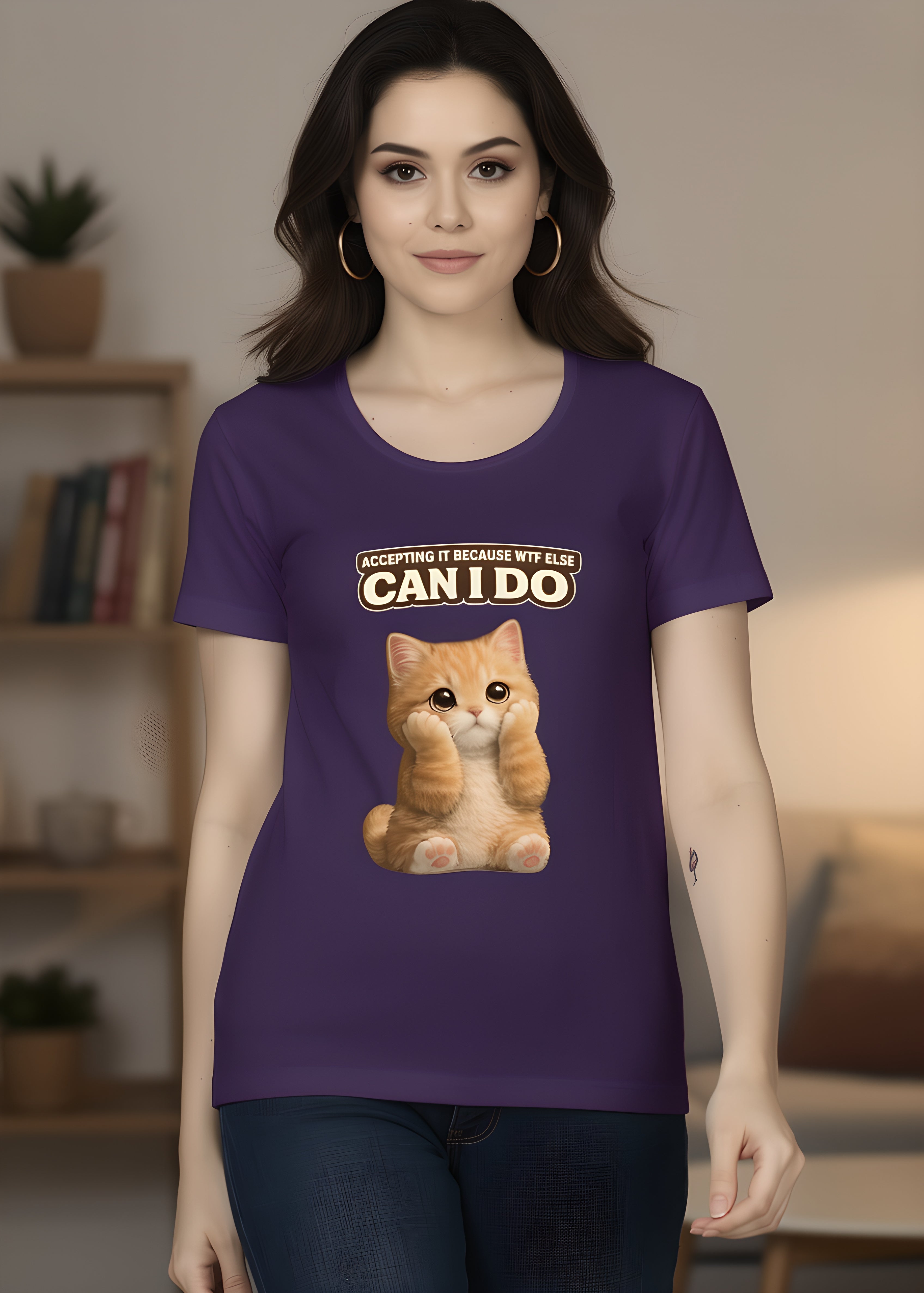 Accepting Fate Cat Women's T-Shirt