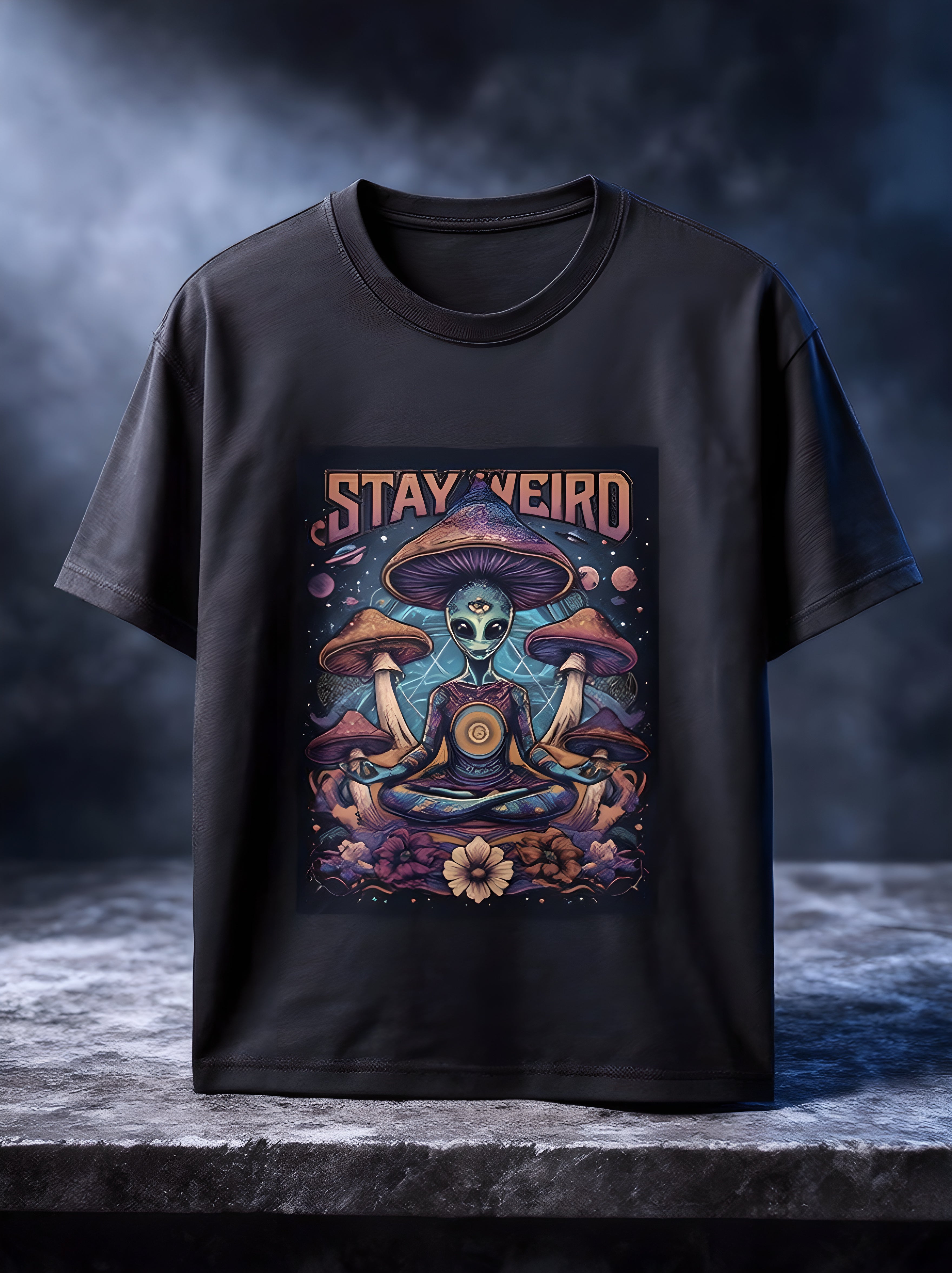 Stay Weird Psychedelic Alien T-Shirt