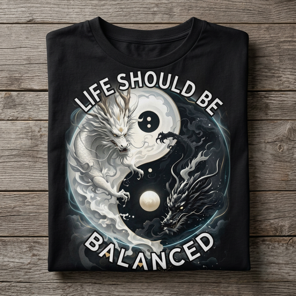 Yin Yang Dragon T-Shirt